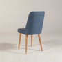 Hanah Home Vina Sandalye Azul Oscuro y Pino Atlántico